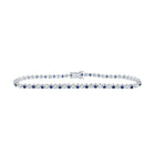 14kt White Gold Round White Sapphire Diamond Tennis Bracelet - 2-1/3 Cttw - Top View