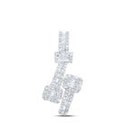Brilliant Diamond Square Cuff Pendant - 10kt White Gold, 1/2 Cttw - Splendid Jewellery