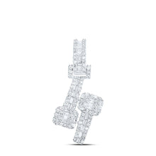 Load image into Gallery viewer, Brilliant Diamond Square Cuff Pendant - 10kt White Gold, 1/2 Cttw - Splendid Jewellery