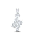 Brilliant Diamond Square Cuff Pendant - 10kt White Gold, 1/2 Cttw - Splendid Jewellery
