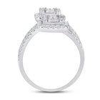 Brilliant Elegance: 14kt White Gold Baguette Diamond Fashion Ring - Side View
