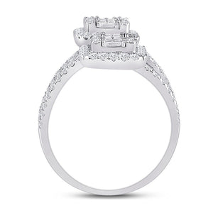 Brilliant Elegance: 14kt White Gold Baguette Diamond Fashion Ring - Splendid Jewellery