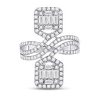 Brilliant Elegance: 14kt White Gold Baguette Diamond Fashion Ring - Front View