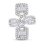 Brilliant Elegance: 14kt White Gold Baguette Diamond Fashion Ring - Splendid Jewellery