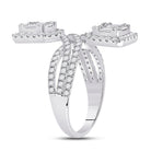 Brilliant Elegance: 14kt White Gold Baguette Diamond Fashion Ring - Splendid Jewellery