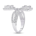 Brilliant Elegance: 14kt White Gold Baguette Diamond Fashion Ring - Splendid Jewellery