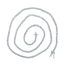Load image into Gallery viewer, Brilliant White Gold Diamond Tennis Chain Necklace - 3.25 Carat Total Weight - Splendid Jewellery
