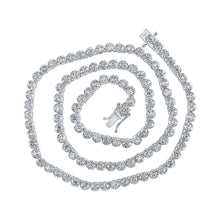 Load image into Gallery viewer, Brilliant White Gold Diamond Tennis Chain Necklace for Men - 9 Carat Total Weight - Splendid Jewellery