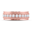 Captivating 10kt Rose Gold Men's Diamond Wedding Band Ring - 1 Cttw - Alternate view 4 from Splendid Jewellery
