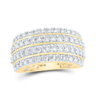 Captivating 10kt Yellow Gold 4 - Row Diamond Fashion Ring by Splendid Jewellery - Splendid Jewellery