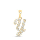 Captivating 10kt Yellow Gold Diamond Initial Pendant - A Personalized Touch of Glamour - Splendid Jewellery