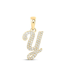 Load image into Gallery viewer, Captivating 10kt Yellow Gold Diamond Initial Pendant - A Personalized Touch of Glamour - Splendid Jewellery