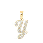 Captivating 10kt Yellow Gold Diamond Initial Pendant - A Personalized Touch of Glamour - Splendid Jewellery