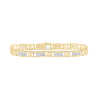 Captivating 10kt Yellow Gold Diamond Link Bracelet for Men - 1 - 1/4 Cttw - Splendid Jewellery