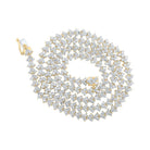 Captivating 10kt Yellow Gold Round Diamond Link Chain Necklace for Men - 13 Cttw - Splendid Jewellery
