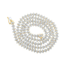 Load image into Gallery viewer, Captivating 10kt Yellow Gold Round Diamond Link Chain Necklace for Men - 13 Cttw - Splendid Jewellery