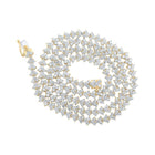 Captivating 10kt Yellow Gold Round Diamond Link Chain Necklace for Men - 13 Cttw - Splendid Jewellery