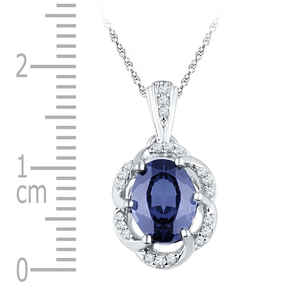 Captivating Blue Elegance Pendant - Splendid Jewellery