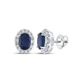 Captivating Blue Sapphire Diamond Elegance Earrings - Splendid Jewellery