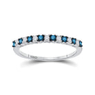 Captivating Blue Sparkle Diamond Band Ring - Splendid Jewellery