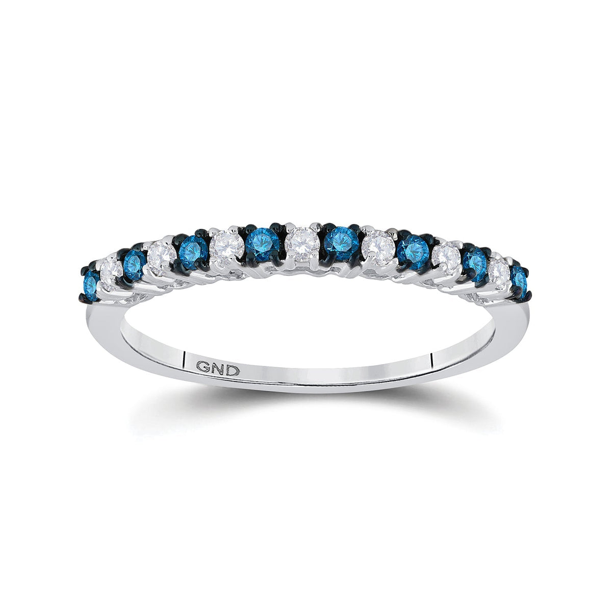 Captivating Blue Sparkle Diamond Band Ring - Splendid Jewellery