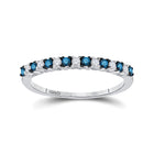Captivating Blue Sparkle Diamond Band Ring - Splendid Jewellery