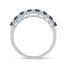 Load image into Gallery viewer, Captivating Blue Sparkle Diamond Band Ring - Splendid Jewellery