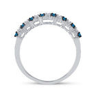 Captivating Blue Sparkle Diamond Band Ring - Splendid Jewellery