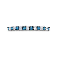 Load image into Gallery viewer, Captivating Blue Sparkle Diamond Band Ring - Splendid Jewellery