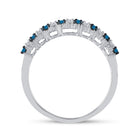 Captivating Blue Sparkle Diamond Band Ring Side View 2 from Splendid Jewellery