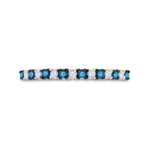 Captivating Blue Sparkle Diamond Band Ring - Splendid Jewellery