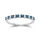 Captivating Blue Sparkle Diamond Band Ring Top View from Splendid Jewellery