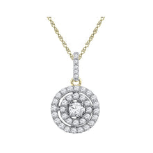 Load image into Gallery viewer, Captivating Brilliance: 10kt Two - tone Gold Diamond Cluster Pendant - Splendid Jewellery