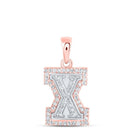 Captivating Brilliance: 10kt Two - tone Gold Diamond Initial Pendant - Splendid Jewellery