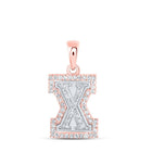 Captivating Brilliance: 10kt Two - tone Gold Diamond Initial Pendant - Splendid Jewellery