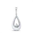 Captivating Brilliance: 10kt White Gold Diamond Cascade Pendant - Splendid Jewellery