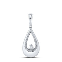 Load image into Gallery viewer, Captivating Brilliance: 10kt White Gold Diamond Cascade Pendant - Splendid Jewellery