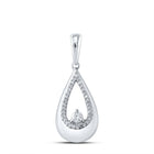 Captivating Brilliance: 10kt White Gold Diamond Cascade Pendant - Splendid Jewellery