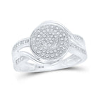 Captivating Brilliance: 10kt White Gold Diamond Circle Cluster Ring - Splendid Jewellery