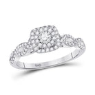 Captivating Brilliance 10kt White Gold Diamond Halo Bridal Wedding Engagement Ring - Splendid Jewellery