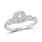 Captivating Brilliance 10kt White Gold Diamond Halo Bridal Wedding Engagement Ring - Splendid Jewellery