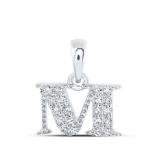 Load image into Gallery viewer, Captivating Brilliance: 10kt White Gold Diamond Initial Pendant - Splendid Jewellery