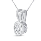 Captivating Brilliance: 10kt White Gold Diamond Solitaire Pendant - Splendid Jewellery