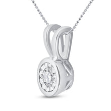Load image into Gallery viewer, Captivating Brilliance: 10kt White Gold Diamond Solitaire Pendant  Side View from Splendid Jewellery
