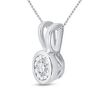 Captivating Brilliance: 10kt White Gold Diamond Solitaire Pendant  Side View from Splendid Jewellery