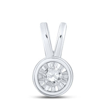 Load image into Gallery viewer, Captivating Brilliance: 10kt White Gold Diamond Solitaire Pendant - Splendid Jewellery
