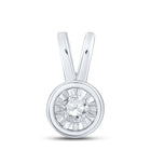 Captivating Brilliance: 10kt White Gold Diamond Solitaire Pendant  Top View from Splendid Jewellery