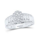 Captivating Brilliance: 10kt White Gold Oval Diamond Bridal Wedding Engagement Ring - Splendid Jewellery