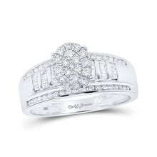 Load image into Gallery viewer, Captivating Brilliance: 10kt White Gold Oval Diamond Bridal Wedding Engagement Ring - Splendid Jewellery