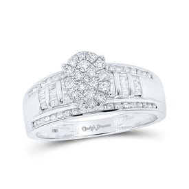 Captivating Brilliance: 10kt White Gold Oval Diamond Bridal Wedding Engagement Ring - Splendid Jewellery